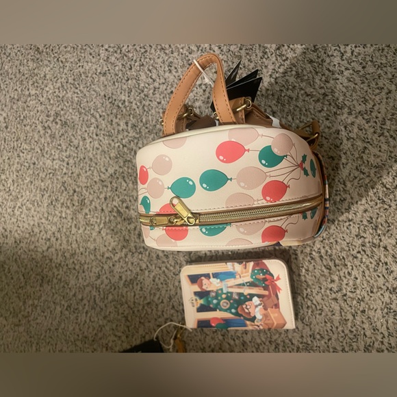 Loungefly Disney Pixar Up Carl & Ellie Mini Backpack Christmas Backpack & Wallet - Picture 7 of 7